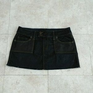 GUESS Premium Jean Faux Leather Skirt Size 8
